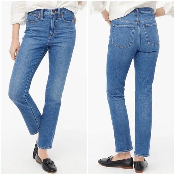 J. Crew Womens Essential Straight Jeans Size 32 Blue Staple Classic Quiet Luxury - Picture 1 of 16